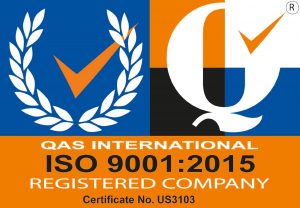 QAS International ISO 9001:2015 Registered Company Certificate No. US3103