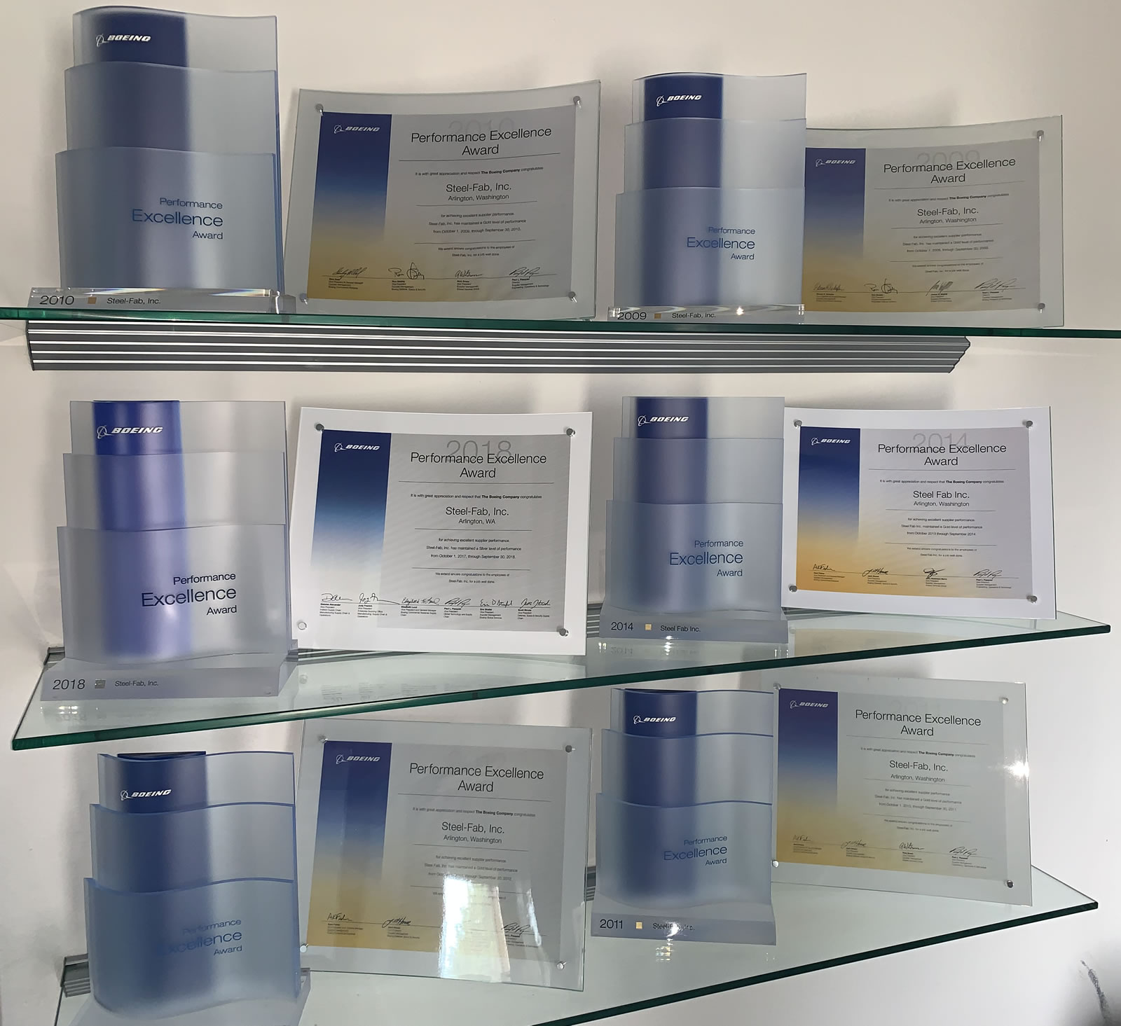 Shelf of Performance Excellence Awards